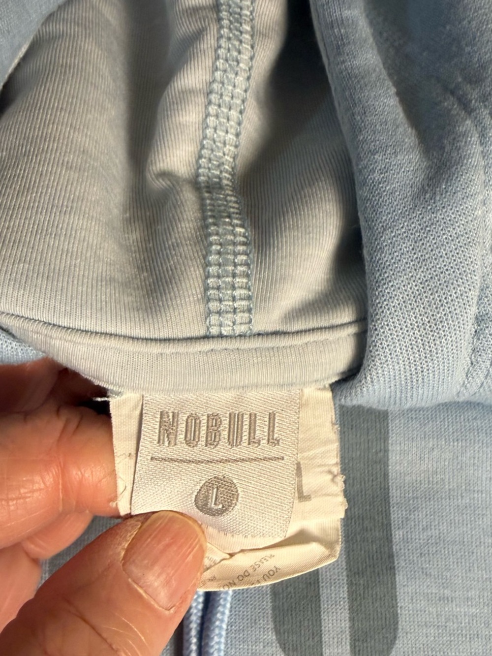 NOBULL Light Blue Premium Training Hoodie - women’s large - Picture 4 of 8